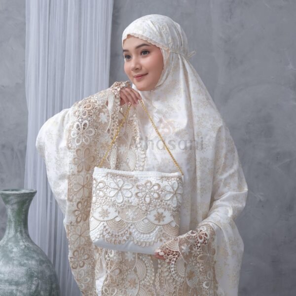 Mukena Dewasa Renda Mewah Katun Super Foil Premium